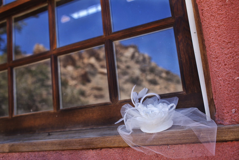 Bridal veil with feathers 