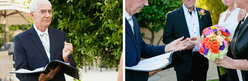 Wedding Officiant Elopement Palm Springs California ring ceremony