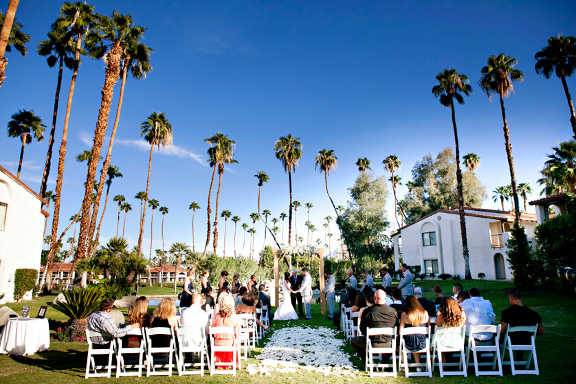 Wedding ceremony at Omni Rancho Las Palmas