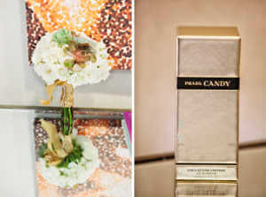 Bridal details. Bouquet by Artisan Events and Floral Decor and Fragrance by Prada