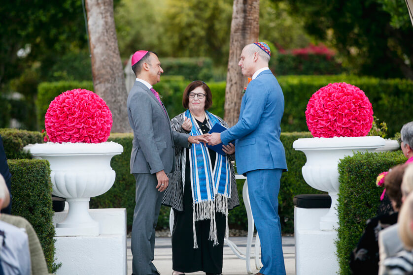 Rings, marriage, Jewish ceremony, happy, wedding, couple, same sex, gay, LGBTQ, Palm Springs, Love is love