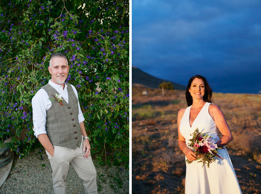 Simple, sweet portraits of the bride and groom
