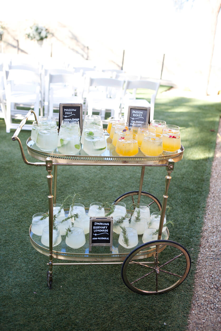 Refreshing lemonade waits for guests as they arrive