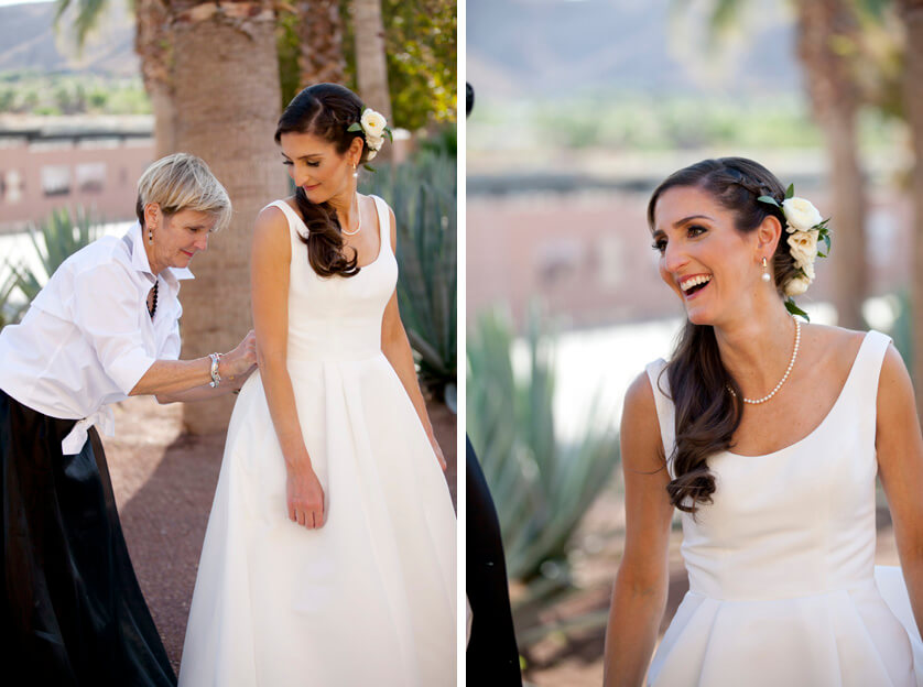 some lovely candids of the bride and her mom as the anticipation of the ceremony mounts