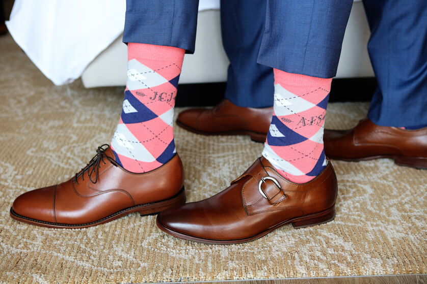 Fun matching wedding wedding socks