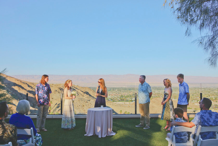 Wedding ceremony at Ritz Hotel, Rancho Mirage California 