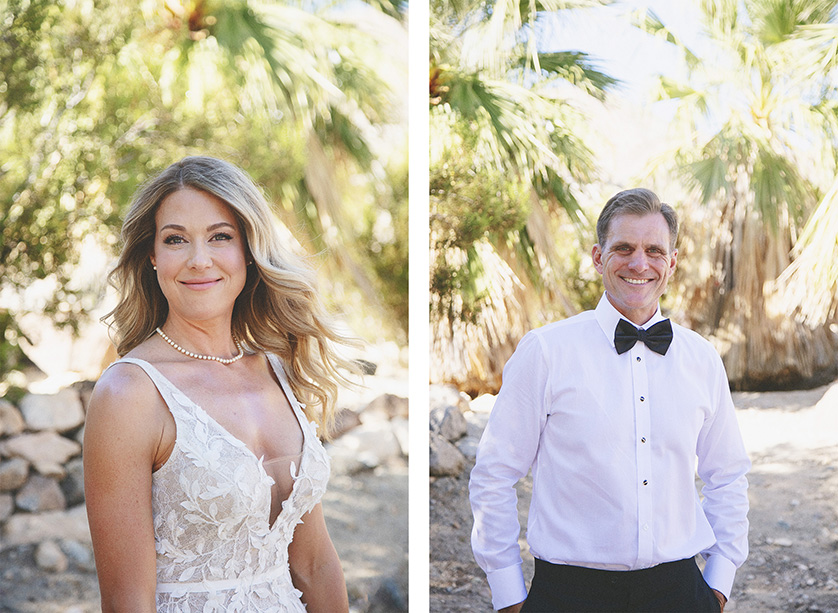 Relaxed portraits in the backyard before the wedding