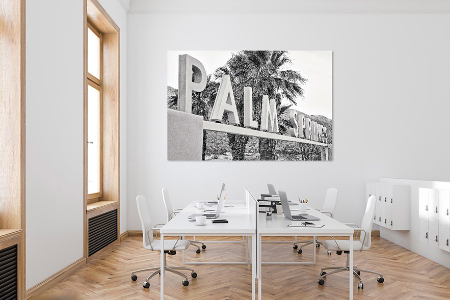 Palm Springs sign as meeting room artwork