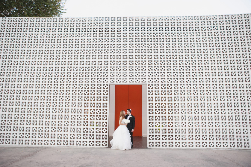 Wedding couple at Parker Hotel in Palm Springs