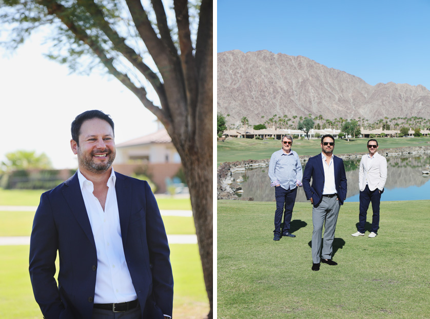 Groom portraits on the golf course