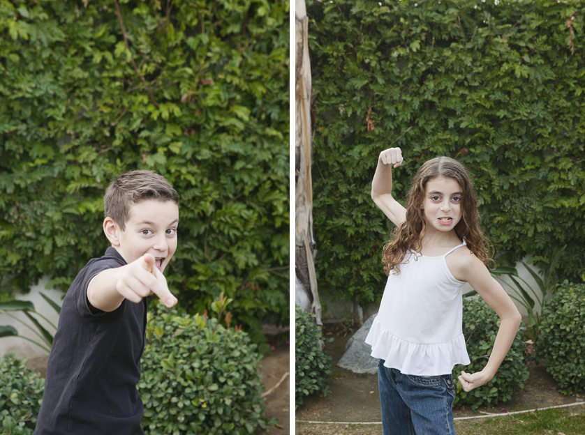 Silly pre-teen portraits