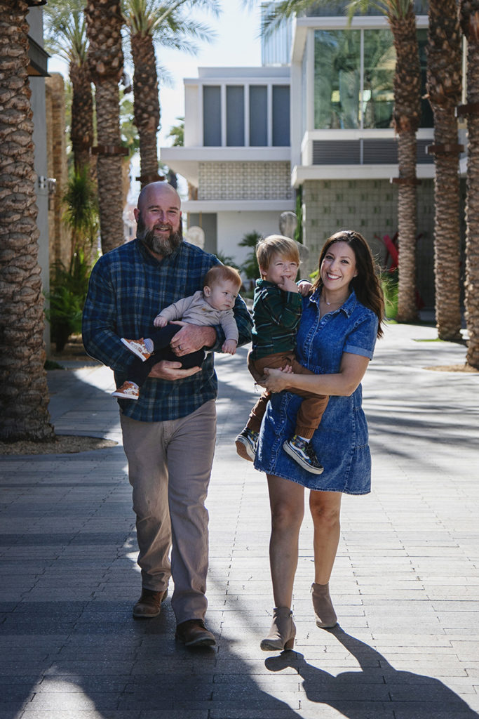 Family of four, including two toddlers