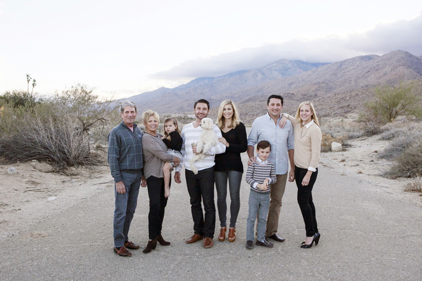 Family grouping photographed in the desert