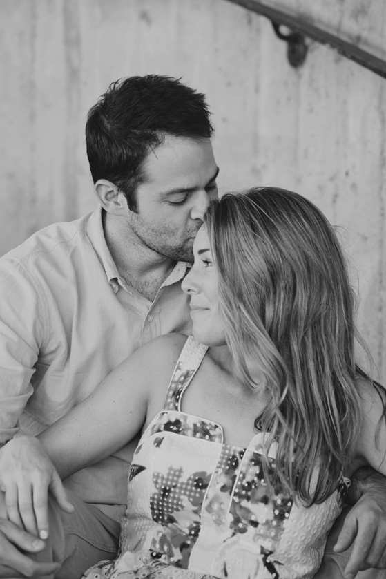 Sweet moment between a man and woman seated