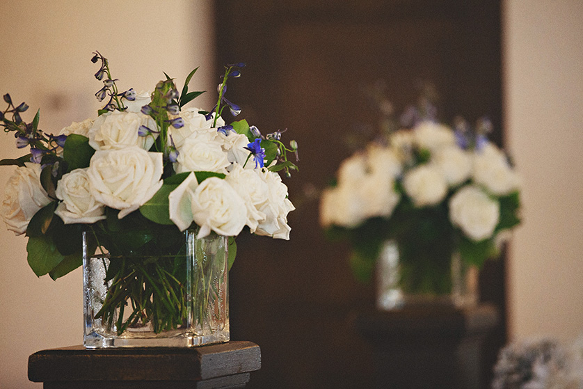 Floral details inside a church 