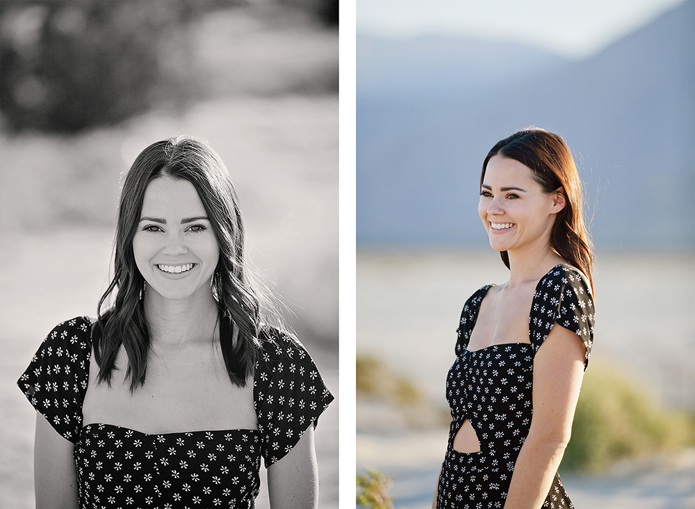 Candid and camera aware portraits of a high school senior