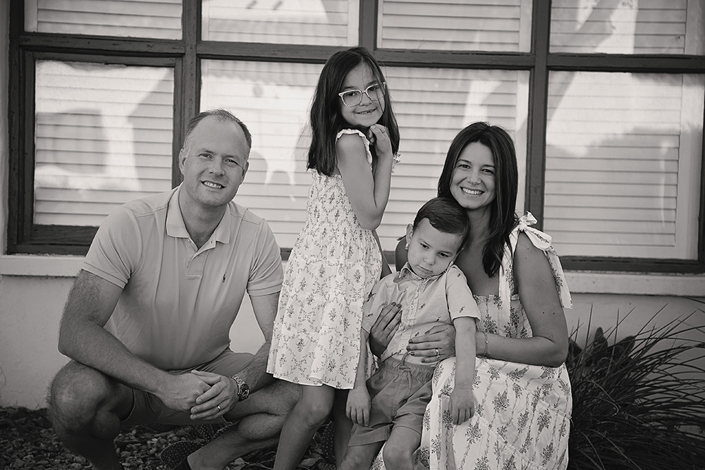 Sweet family portrait in a candid style