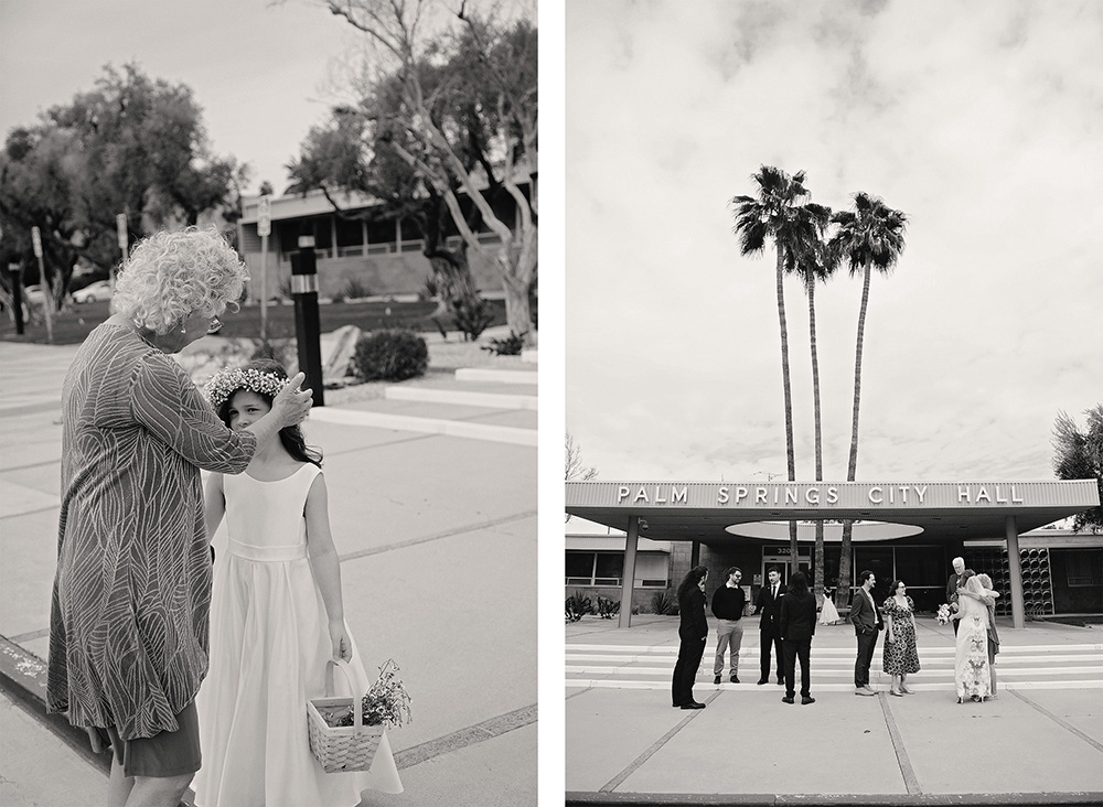 A few candid captures of a small courhouse wedding in Palm Springs