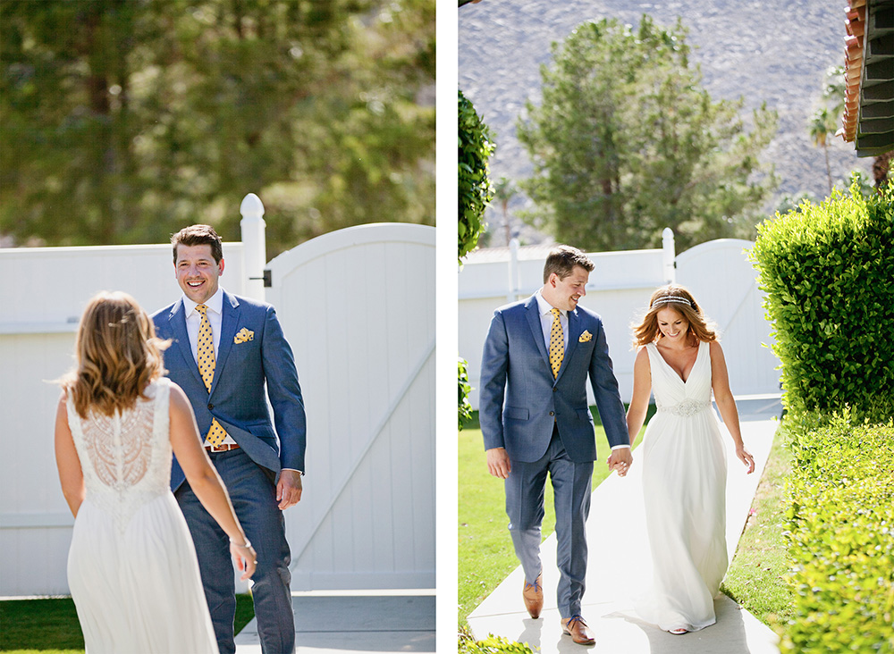 Couple see each other for the first time on their wedding day at Avalon Hotel